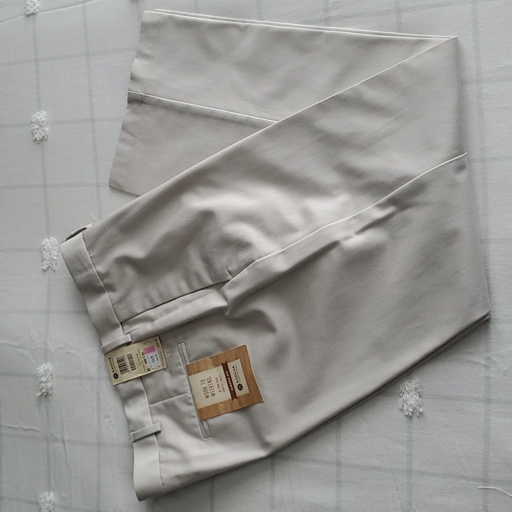 Men's Haggar, work to weekend, no iron khaki comfort waist pants